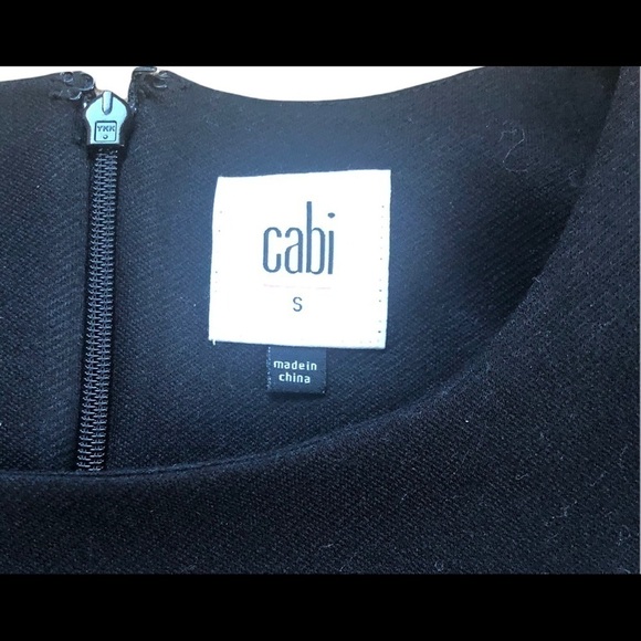 Cabi #3232 Black Utility Top Sz. S Side Buttons Scoop Neck Career Trendy - Picture 5 of 6